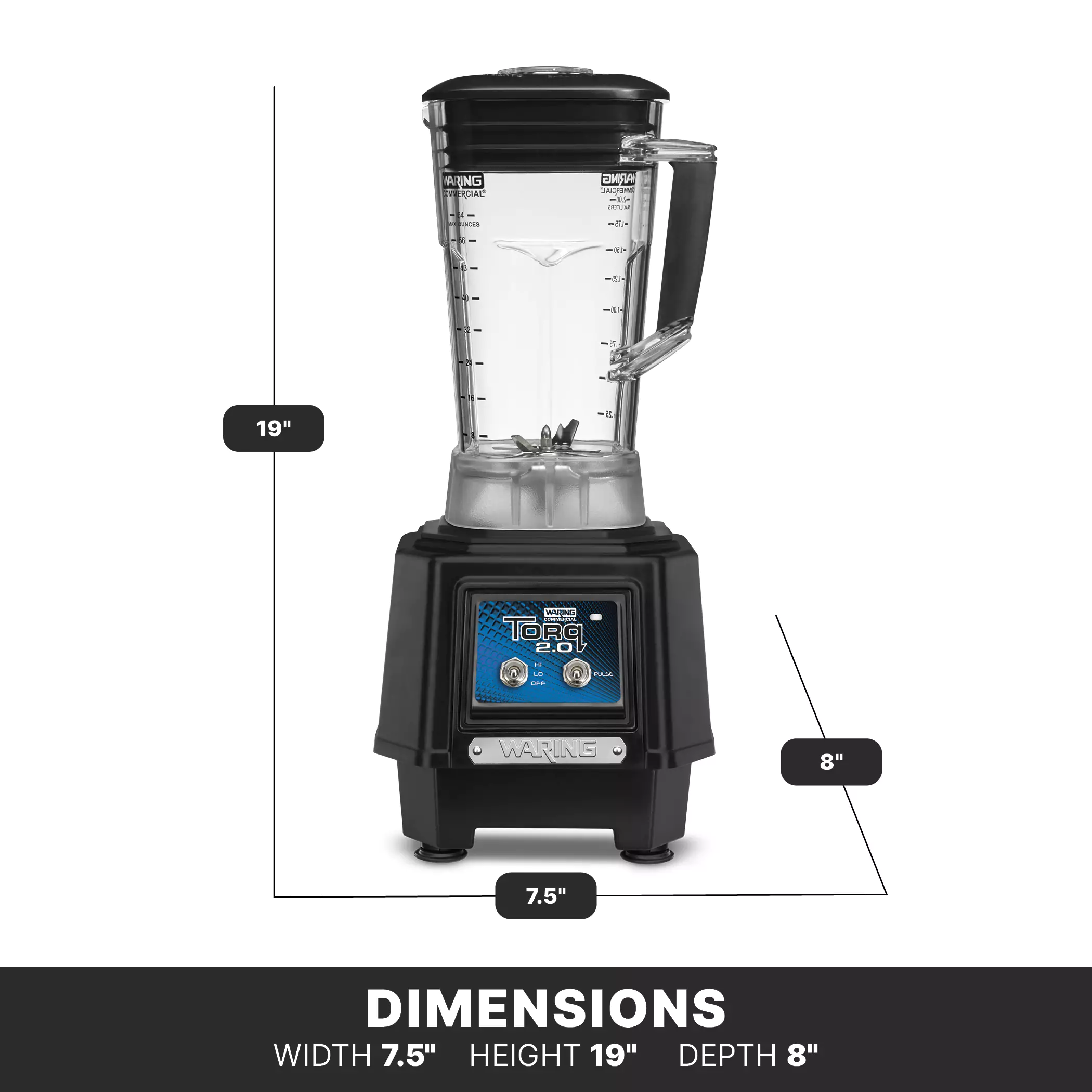 Torq 2.0 Blender with Toggle Switch and 64 oz. Copolyester Jar